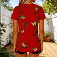 thumbnail image 2 of TaTaai Women's Everyday Summer Top Short Sleeve Round Neck Patterned Design Casual Printed Cotton Blend T-Shirt Gift, 2 of 7