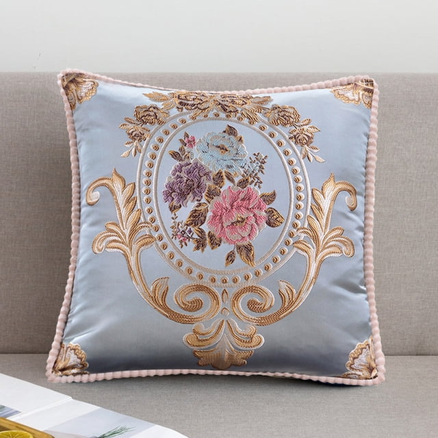 Paquete de 48 cm de ancho y 19 pulgadas de ancho con estampado floral europeo para sofá, coche, dormitorio, respaldo, fundas de almohada, funda de cojín.