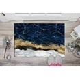 thumbnail image 5 of Gold Marble Rugs, Easy to Clean Rugs, Marble Rug, Navy Blue Marble Rug, Home Decor Rug, Blue Marble Rugs, Wedding Rug, Door Mat Rugs, 1.7'x2.3' - 50x70 cm, 5 of 8