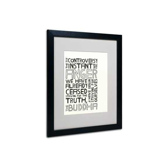 Trademark Fine Art "Anger in Controversy II" Matted Framed Canvas Art by Megan Romo