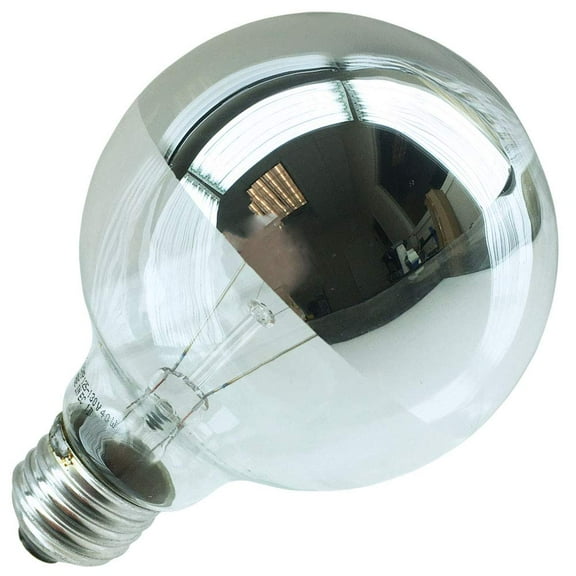 Industrial Performance Decorative Silver Bowl 60G30/CL/SB, 130 Volt, Medium Base, G30 Light Bulb (1 Pack)
