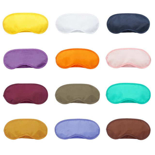 12 Uds. Máscara para ojos Multicolor, máscara ligera para dormir con los ojos vendados, almohadilla para la nariz y correas elásticas
