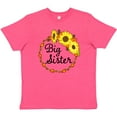 thumbnail image 3 of Inktastic Big Sister Sunflower Wreath Youth T-Shirt, 3 of 5