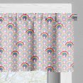thumbnail image 5 of Ambesonne Nature Valance & Curtain, Digital Drawn Rainbow Print, 55"x30", White Multicolor, 5 of 7