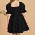 thumbnail image 6 of Ashirexll Teen Summer Dresses, Girls Summer Dress, Summer Toddler Kids Short Sleeve A-Line Dress Fashion Square Neck Dress, 6 of 6