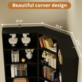thumbnail image 2 of IRONCK 71" Tall Corner Bookshelf with 2 Storage Cabinets, 7 Tier Bookcase, Storage Shelves Corner Combination, Black, 2 of 10