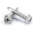 thumbnail image 2 of THE CIMPLE CO - 100pc Stainless Steel Self Drilling Tapping Screws #10 x 1" Hex and Phillips, 2 of 9