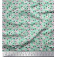 thumbnail image 1 of Soimoi Moss Georgette Fabric Flower Artistic Print Fabric by Yard 42 Inch Wide, 1 of 3