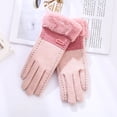 thumbnail image 2 of Ettsollp Winter Gloves for Women Winter Gloves for Women Soft Fleece Lined Stylish Woolen Design Elastic Cuff Ideal for Weather Touch for Ladies, 2 of 8