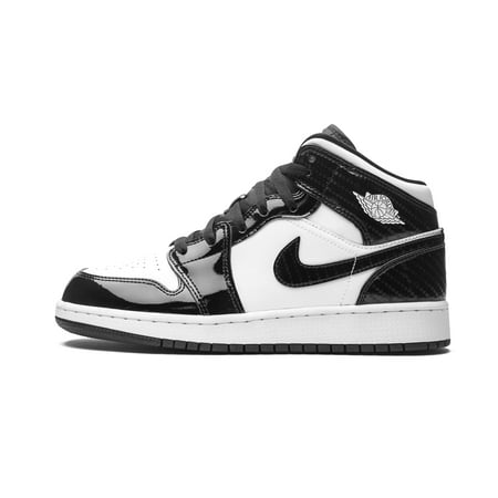 Nike Jordan 1 Mid Black White Grade School DD2192-001 (5, Numeric_5 ...