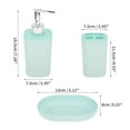 thumbnail image 2 of Unique Bargains 1 Set Durable Square Bathroom Accessories Kit for Bathroom Blue Plastic, 2 of 4