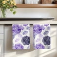 thumbnail image 7 of Purple Ombre Spring Floral Kitchen Towels Set of 1, Summer Botanical Flowers Absorbent Dish Towels for Kitchen, Microfiber Hand Towel, Quick Drying Tea Towel for Cleaning Decorative Dishcloths, 7 of 7