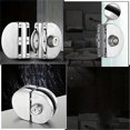 thumbnail image 2 of Glass Display Cabinet/Showcase Locks Stainless Steel Double Door No Need Drilling Easy to Install Home Tool with 2 Keys, 2 of 5
