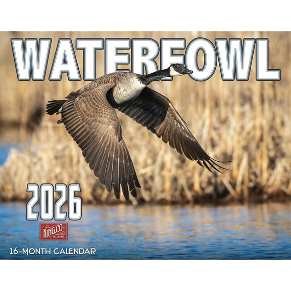2026 Waterfowl Wall Calendar 16-Month X-Large Size 14x22, Duck Geese Calendar by The KING Company-Monster Calendars