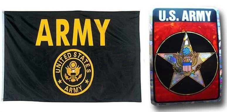 3x5 U.S Army Star 2ply Flag White Pole Kit Set 3'x5' 