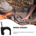 thumbnail image 3 of Houderco 100Ud Clamp Soporte Para Cable Negro Con Clavos De Resistente Para Tubería Fija, 3 of 6