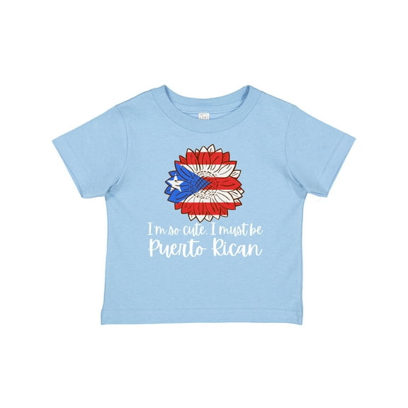 Inktastic I'm So Cute, I Must Be Puerto Rican Sunflower Puerto Rico Boys or Girls Baby T-Shirt