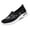 Black, variant on Womens Breathable Knit Slip-on Walking Shoes Embroidered Slip on Sneakers Lightweight Comfortable Orthopedics Walking Shoe
