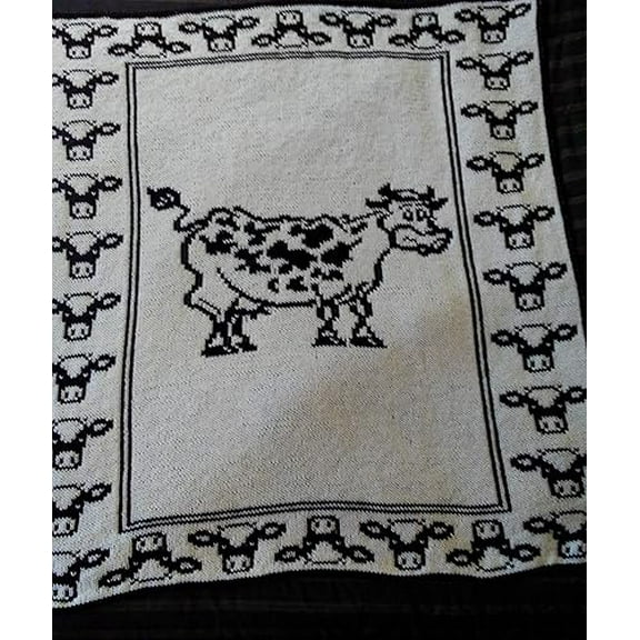 CRAZY COW - HANDMADE REVERSIBLE AFGHAN