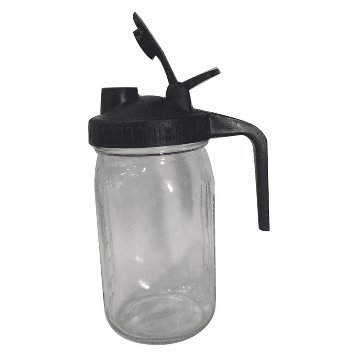 2X 32Oz Mason Jar pour Spout Lid -Glass Pitcher with Lid ,Breast Milk Pitcher,Seal for Juice,Milk,Coffee,Tea,Lemonade