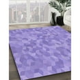 thumbnail image 3 of Ahgly Company Machine Washable Indoor Square Transitional Medium Slate Blue Area Rugs, 3' Square, 3 of 7