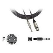 Audio-Technica AT8311 Value Microphone Cables - Microphone cable - XLR3 female to stereo jack male - 10 ft - shielded