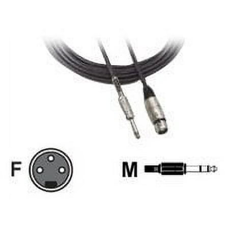Audio-Technica AT8311 Value Microphone Cables - Microphone cable - XLR3 female to stereo jack male - 10 ft - shielded