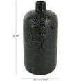 thumbnail image 3 of DecMode 15" Black Ceramic Vase with Geometric Etchings, 3 of 10