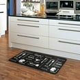 thumbnail image 2 of SKYSONIC Cooking Love Kitchen Mats Washable Floor Runner Rug Anti Slip Fatigue Area Rugs Black Board Tableware Standing Doormat Cushioned Carpet for Farmhouse Home Bath Indoor Outdoor Decor 39x20 in, 2 of 7