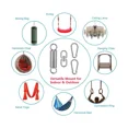 thumbnail image 4 of Juego de colgadores para bolsas pesadas, cadena giratoria de acero inoxidable con mosquetones y resorte para saco de boxeo, columpio de gimnasio, trapecio, hamaca, capacidad de 800 libras, 4 of 5