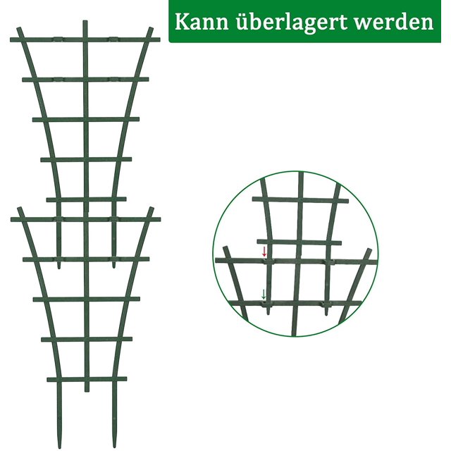 Juego de 4 mini estacas para plantas trepadoras para plantas trepadoras de plástico, verde oscuro ShuxiuWang 8390606119223