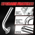 thumbnail image 4 of Exhaust Pipe Header for CT200u Coleman BT200X CT200U-EX KT196 Mini Bike Go Kart Predator 212cc 224cc 196cc 6.5HP GX160 GX200 Clone Engine Baja Warrior MB200 Performance Parts Silver, 4 of 7