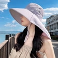 thumbnail image 3 of Sun Hat Womens UV Protection Fishing Hat Foldable Waterproof Hiking Hat Women Wide Brim Gardening Hat with Neck Flap, 3 of 5