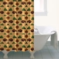 thumbnail image 4 of Beige Buffalo Pattern Shower Curtain 36"x72" ,Bathroom Decorative Shower Curtains Set with 12 Hooks,Modern Waterproof Washable Shower Curtain, 4 of 6