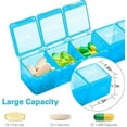 thumbnail image 4 of Sukuos 7-Day Weekly Pill Organizer with 2 Times a Day Compartment - AM PM, Pill Holder, Daily Pill Box Planner for Pills, Vitamins, Fish Oil, Supplements, Extra Large with Moisture Proof, Blue, 4 of 5