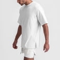 thumbnail image 2 of Camiseta deportiva holgada para hombre: mangas cortas abiertas, estilo informal, adecuada para el día a día/casa, tallas S-XXL, fácil de combinar con pantalones, 2 of 4