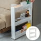 thumbnail image 5 of Estante de almacenamiento delgado Carro Gap Rack Carro deslizante delgado con ruedas Baño Sala de estar Herramientas de almacenamiento para el hogar Blanco 3 capas Macarena Estante de almacenamiento delgado, 5 of 7