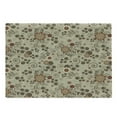 thumbnail image 1 of Grunge Cutting Board, Floral Pattern with Fantasy Elements Swirls Curves and Dots Retro Colors, Decorative Tempered Glass Cutting and Serving Board, Large Size, Tan Redwood Pale Brown, by Ambesonne, 1 of 1
