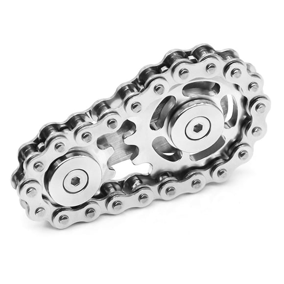 HLONK Sprockets Chain Toys Metal Sensory Bike Chain Gears Spinner for Adults EDC Novelty Toy Pack Pocket Size for Anxiety Relieve Boredom ADHD Autism