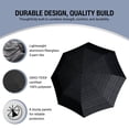 thumbnail image 4 of Knirps T.260 Duomatic Medium Pocket Rain Umbrella in Men's Check – Automatic Open Close, Wind-Tunnel Tested to 93mph, Hook Handle Design, 38in Canopy, OEKO-TEX, Fits in Backpacks & Purses, 4 of 7
