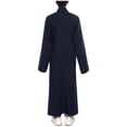 thumbnail image 3 of iixpin Men's Monk Robes Ritual Meditation Gown Loose Fit Sides Split Robe Theme Party Costume Navy Blue M, 3 of 7