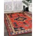 thumbnail image 3 of Ahgly Company Machine Washable Indoor Square Traditional Dark Gold Brown Area Rugs, 5' Square, 3 of 7