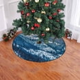 thumbnail image 2 of FMSHPON Mountain Snow Sunrise Winter Xmas Christmas Tree Skirt Stand Mat for Holiday Party Decoration Indoor Outdoor 36 inches, 2 of 3