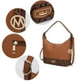 thumbnail image 5 of MKF Collection Diana Vegan Leather Women's Shoulder Bag, Elegant Purse Hobo Handbag by Mia K - Cognac, 5 of 10