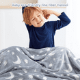 thumbnail image 4 of Glow in The Dark Blanket Moon and Star Throw Gifts Toys for Kids Girls Boys Bed Home Bedroom Living Room Decor Soft Cozy Fluffy Lightweight Luminous Plush Blankets Grey 50"x60", 4 of 8