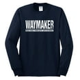 thumbnail image 2 of Wild Bobby Waymaker Inspirational/Christian Men Long Sleeve Shirt, Navy, Small, 2 of 5