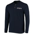 thumbnail image 2 of Men's Dunbrooke Navy New England Patriots Logo Maverick Thermal Henley Long Sleeve T-Shirt, 2 of 4