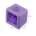 thumbnail image 3 of Silicone Square Alarm Clock LCD Digital Alarm Clock Smart Light Date Alarm Clock Time Display With Snooze Function Accessory, 3 of 6