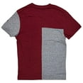 thumbnail image 2 of Ecko Unltd Men's V-Neck T-Shirt Puff Print Colorblock Heather Grey/White Tee (XX-Large, True Red Marled), 2 of 3