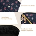 thumbnail image 5 of FORMRS Makeup Bag Travel Cosmetic Organizer for Women Fold Flat Zipper Pouch with Handle, Red Fireworks Pattern, 5 of 8